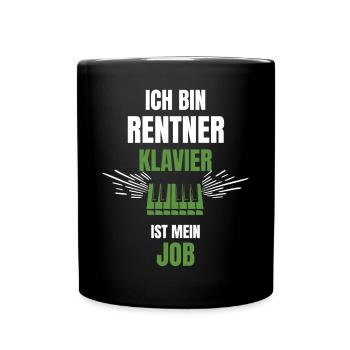 Klavier Komponist Rentner Ruhestand - Tasse einfarbig - Schwarz - Vorne