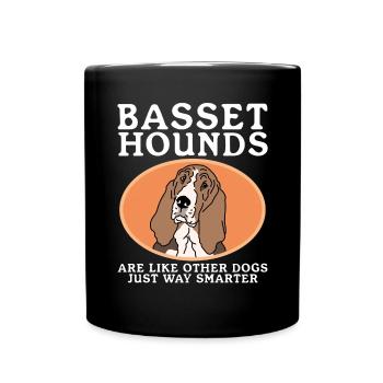 Basset Hound | Cadeau de propriétaire de chien de chien - Mug uni - noir - Devant