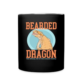 Bearded Dragons Reptiles Owner Gift - Full Colour Mug - black - Front