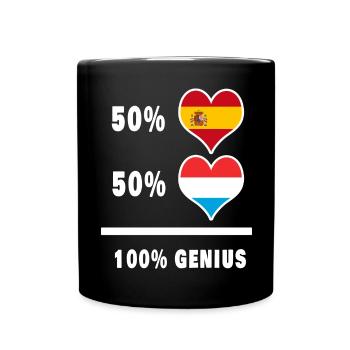 Luxembourg et Espagne génie / cadeau - Mug uni - noir - Devant