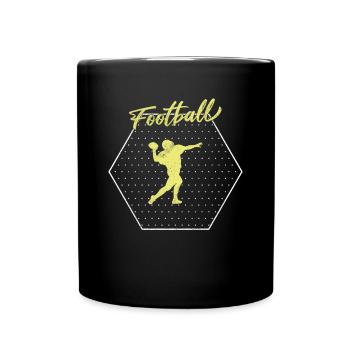 Football - Tasse einfarbig - Schwarz - Vorne
