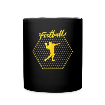 Football - Tasse einfarbig - Schwarz - Vorne