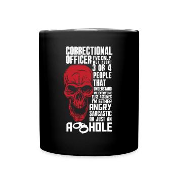 Gardien de prison Agent correctionnel - Mug uni - noir - Devant