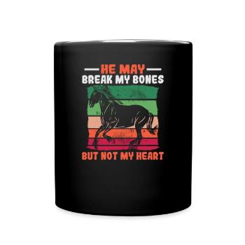 Design équestre et équestre pour les amoureux des chevaux - Mug uni - noir - Devant