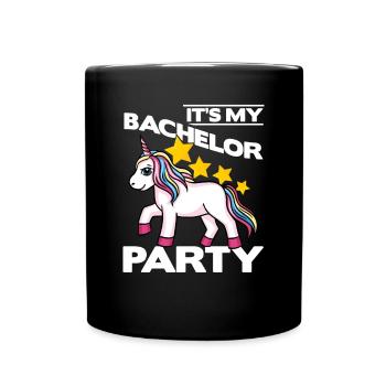 It's My Bachelor Party For Groom Naughty Funny Men - Tasse einfarbig - Schwarz - Vorne