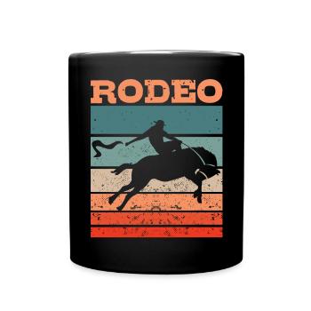 Cowboy Rodeo Western Bull Rider Bucking Riding - Tasse einfarbig - Schwarz - Vorne