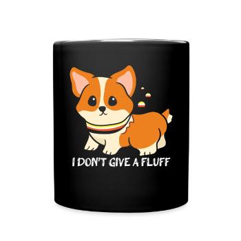 Ich Gebe Keinen Süßen Fluff Corgi-Hundebesitzer - Tasse einfarbig - Schwarz - Vorne