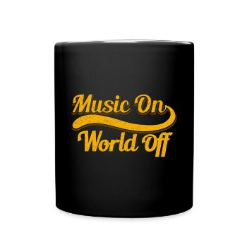 Musik Auf Der Welt Von Musikerliebhaber DJ - Tasse einfarbig - Schwarz - Vorne
