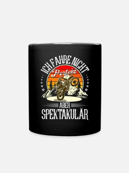 Motocross - Tasse einfarbig - Schwarz