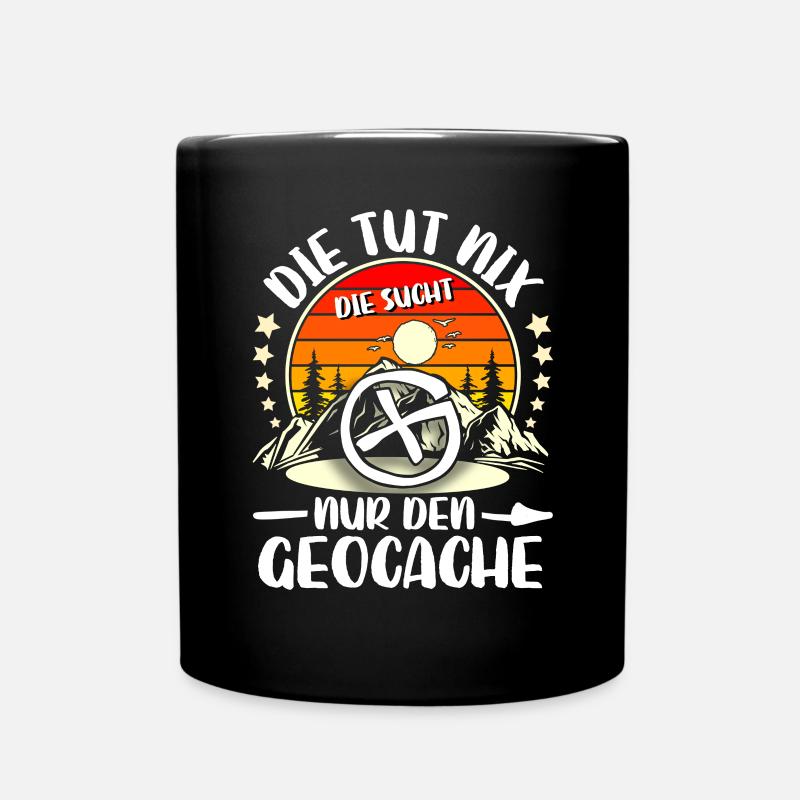Geocaching Geocacher Geocache - Tasse einfarbig - Schwarz