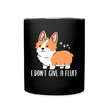Ich Gebe Keinen Süßen Flusen -Corgi -Hundebesitzer - Tasse einfarbig - Schwarz - Vorne