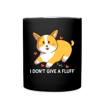 Ich Gebe Keinen Süßen Flusen -Corgi -Hundebesitzer - Tasse einfarbig - Schwarz - Vorne