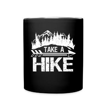 Machen Sie Eine Wanderung Lustiger Berg - Tasse einfarbig - Schwarz - Vorne