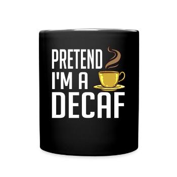 Café décaféiné Caféine Sans caféine - Mug uni - noir - Devant
