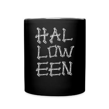 Halloween Suit Skeleton Bone Fear Horror - Full Colour Mug - black - Front
