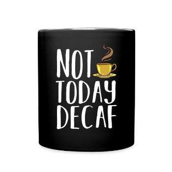 Café décaféiné Caféine Sans caféine - Mug uni - noir - Devant