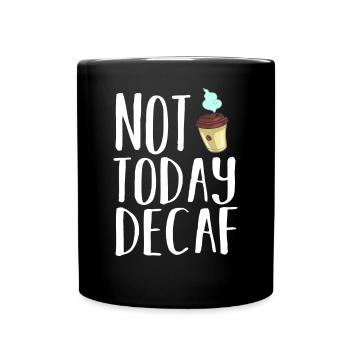 Café décaféiné Caféine Sans caféine - Mug uni - noir - Devant