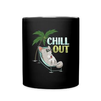 Chin Chilling Chinchilla Chillen - Mug uni - noir - Devant