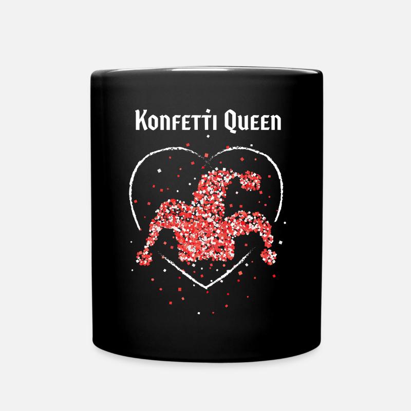 Konfetti Kölnerin Rot Weiss Karneval Fasching - Tasse einfarbig - Schwarz