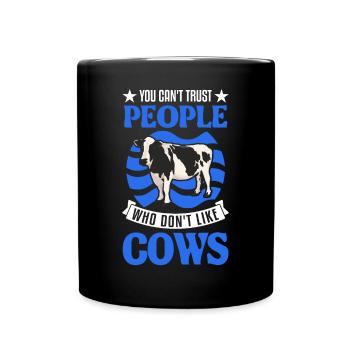 Cow Gift Farmer Cattle Breeder Vaches - Mug uni - noir - Devant