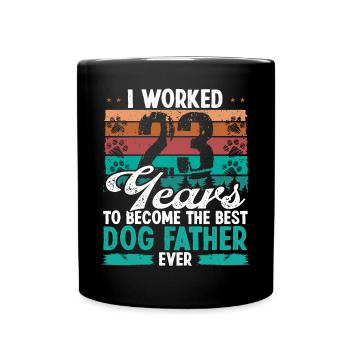 23 ans Meilleur chien Père 23 Anniversaire Chien Papa - Mug uni - noir - Devant