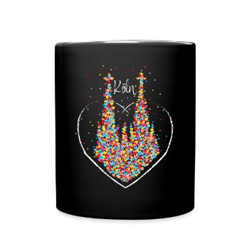 Cologne Cathedral Cologne Kölle Colonia Carnival - Full Colour Mug - black - Front