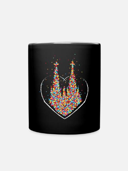 Köln Kölner Dom Karneval Fasching Fastelovend - Tasse einfarbig - Schwarz