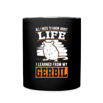 Gerbil Gift Racing Rat Germesau - Full Colour Mug - black - Front
