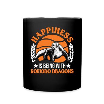 Komodo Dragon Lucky Komodo Dragon Monitor - Full Colour Mug - black - Front