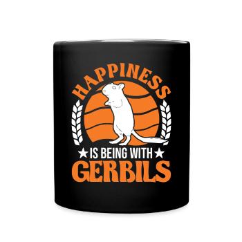 Gerbil Glück Racing Rat Germaaus - Full Colour Mug - black - Front