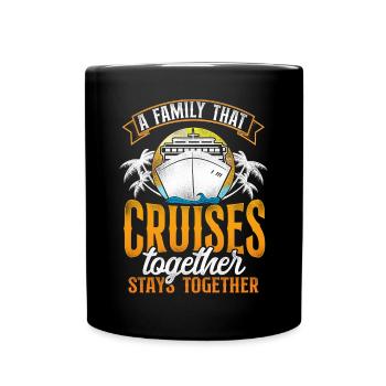 Croisière Vacances Famille Rétro - Mug uni - noir - Devant