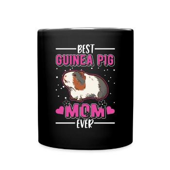 Best Guinea Pig Mom Ever Meerschweinchen Mama - Tasse einfarbig - Schwarz - Vorne