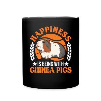 Guinea Pig Lucky Guinea Pig Guinea Pig - Full Colour Mug - black - Front
