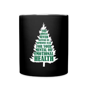 Motivierendes Zitat Affirmation Stärke Selbstliebe - Tasse einfarbig - Schwarz - Vorne