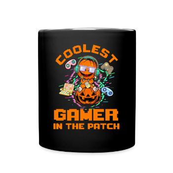 Kids Halloween Coolest Gamer In The Patch Boys - Full Colour Mug - black - Front