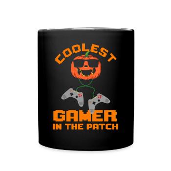Kids Halloween Coolest Gamer In The Patch Boys - Full Colour Mug - black - Front