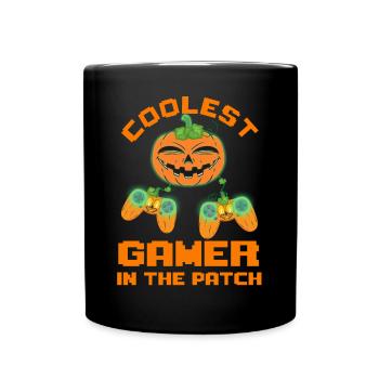 Kids Halloween Coolest Gamer In The Patch Boys - Full Colour Mug - black - Front