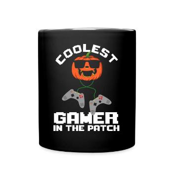 Kids Halloween Coolest Gamer In The Patch Boys - Full Colour Mug - black - Front