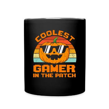 Kids Halloween Coolest Gamer In The Patch Boys - Full Colour Mug - black - Front
