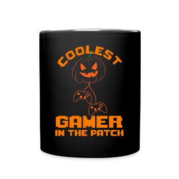 Kids Halloween Coolest Gamer In The Patch Boys - Full Colour Mug - black - Front