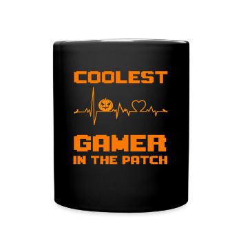Kids Halloween Coolest Gamer In The Patch Boys - Full Colour Mug - black - Front