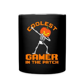 Kids Halloween Coolest Gamer In The Patch Boys - Full Colour Mug - black - Front