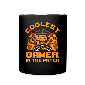 Kids Halloween Coolest Gamer In The Patch Boys - Full Colour Mug - black - Front