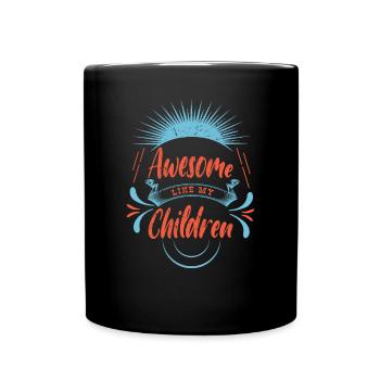 Genial Wie Meine Kinder Zitieren Kindergeschenk - Tasse einfarbig - Schwarz - Vorne