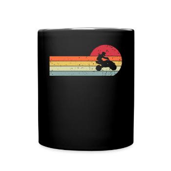 Quad ATV Offroad Quad Rider Vintage Retro - Full Colour Mug - black - Front