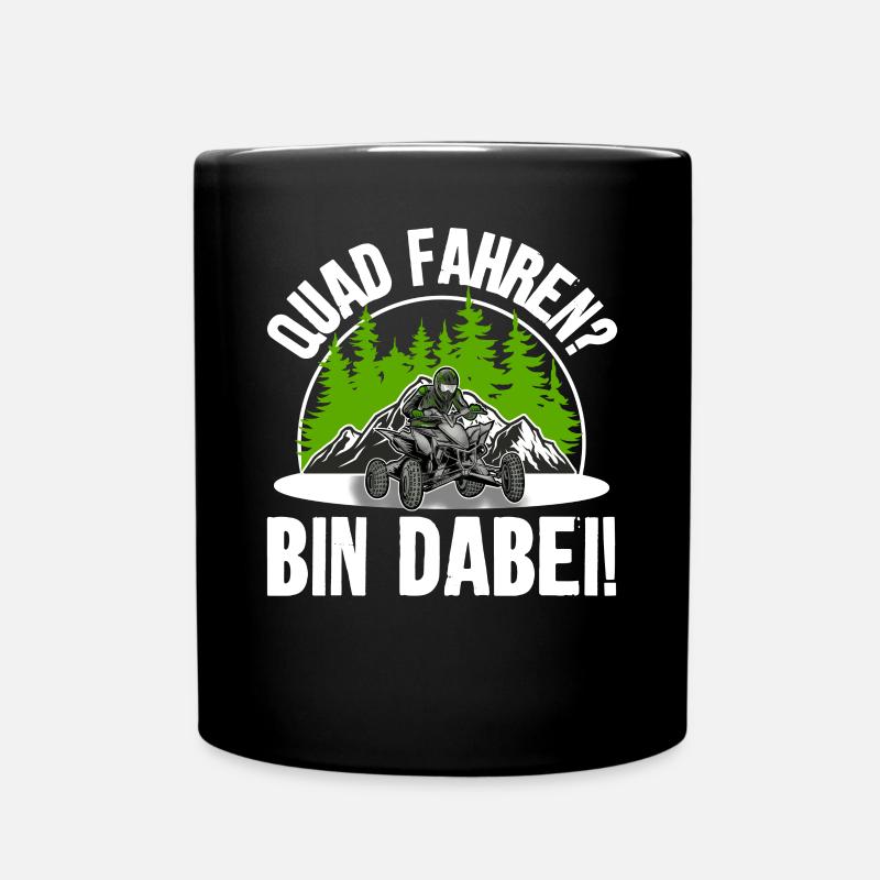 Quad ATV Offroad Quadfahrer - Tasse einfarbig - Schwarz