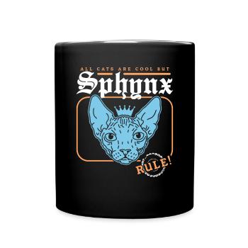 Sphynx Katze Katzenbesitzer Katzenhalter Geschenk - Tasse einfarbig - Schwarz - Vorne