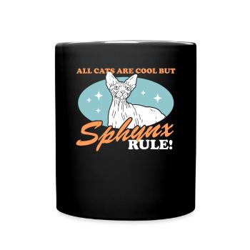 Sphynx Katze Katzenhalter Katzenbesitzer Geschenk - Tasse einfarbig - Schwarz - Vorne