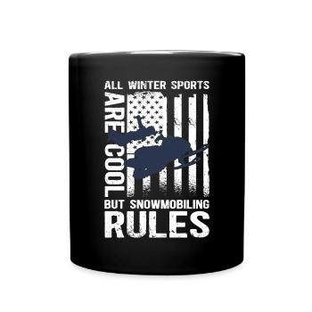 Snowmobile Snowmobiler Snowmobile Gift - Full Colour Mug - black - Front