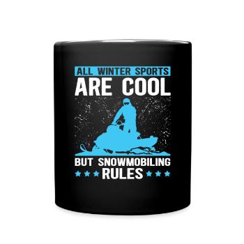 Snowmobile Snowmobile Snowmobile Gift - Full Colour Mug - black - Front